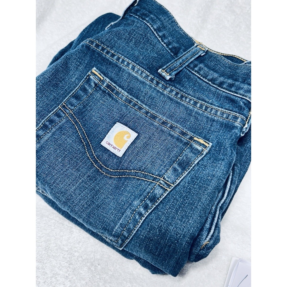 Carhartt Fleece Lined Jeans Mens 34x32 Relaxed Fit Holter Work Denim